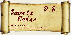 Pamela Babac vizit kartica